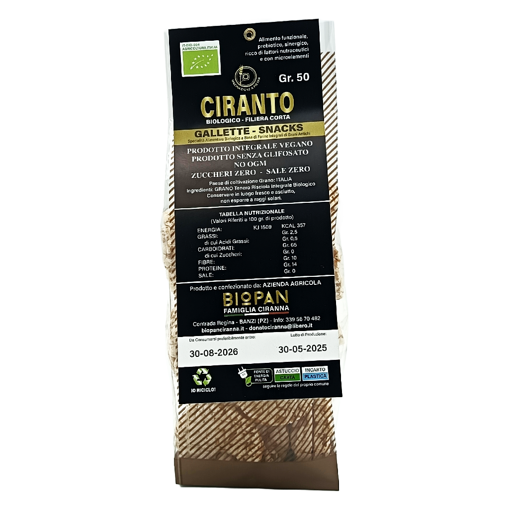 RETRO  GALLETTE BIOPAN CIRANNA