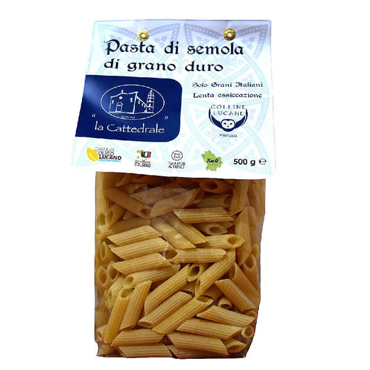 Pasta Di Semola Di Grano Duro Penne rigate Trafilati al bronzo 500 g - Terramia