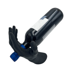 Portabottiglie vino a forma di mano in resina nera - 29x21 cm - Elegante e resistente, mantiene la tua bottiglia in equilibrio perfetto - Terramia