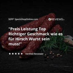 SEPP' Salamini "Kaminwurzen" di Cervo (3 Pezzi)