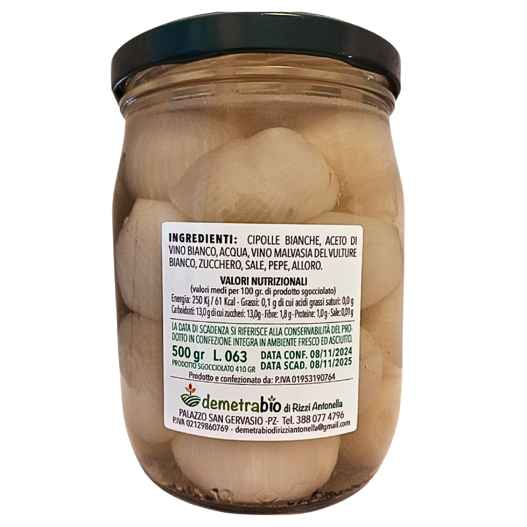 Cipolla bianca in agrodolce 500g retro