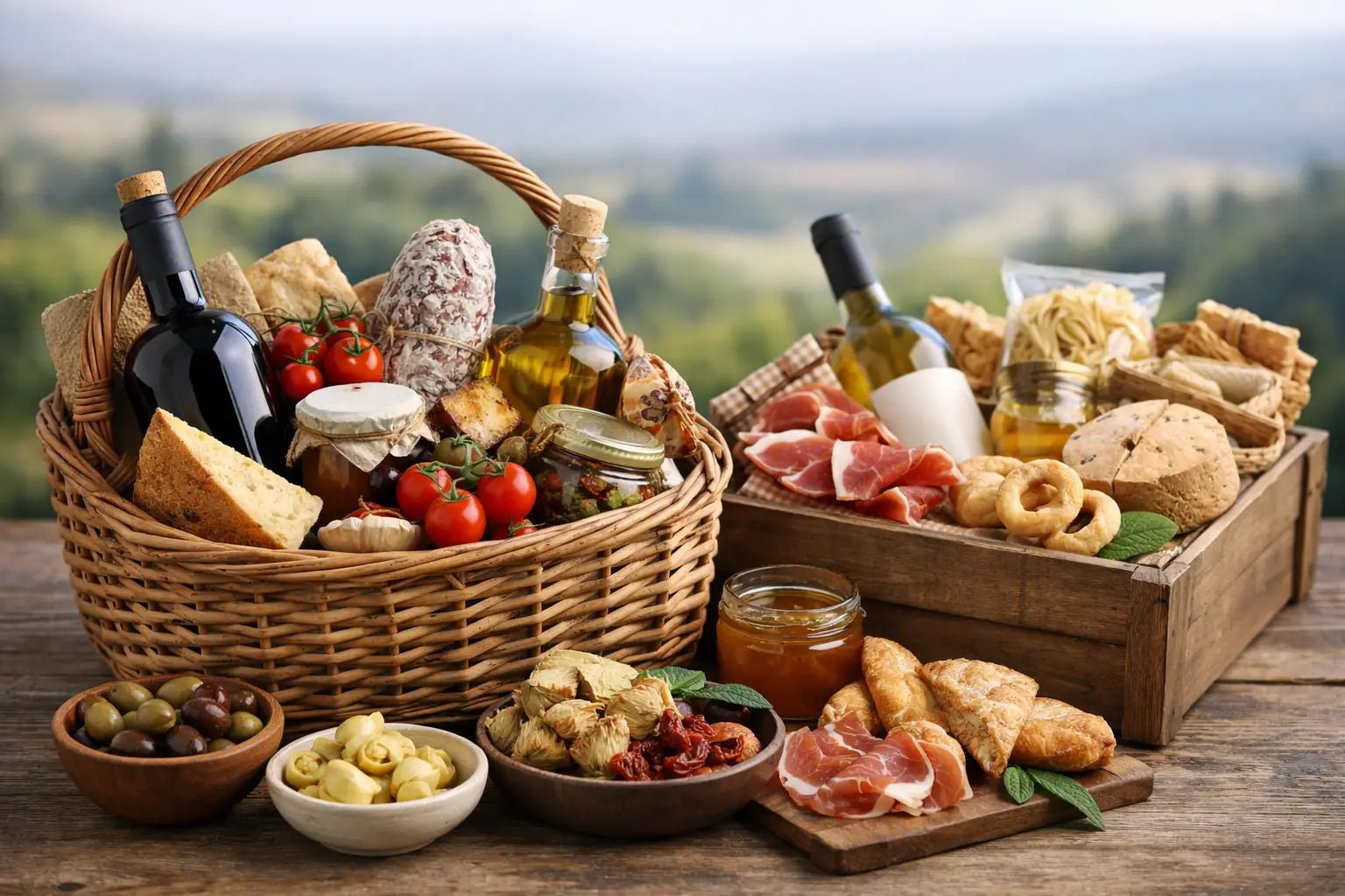 Cesti gastronomici regionali da regalare
