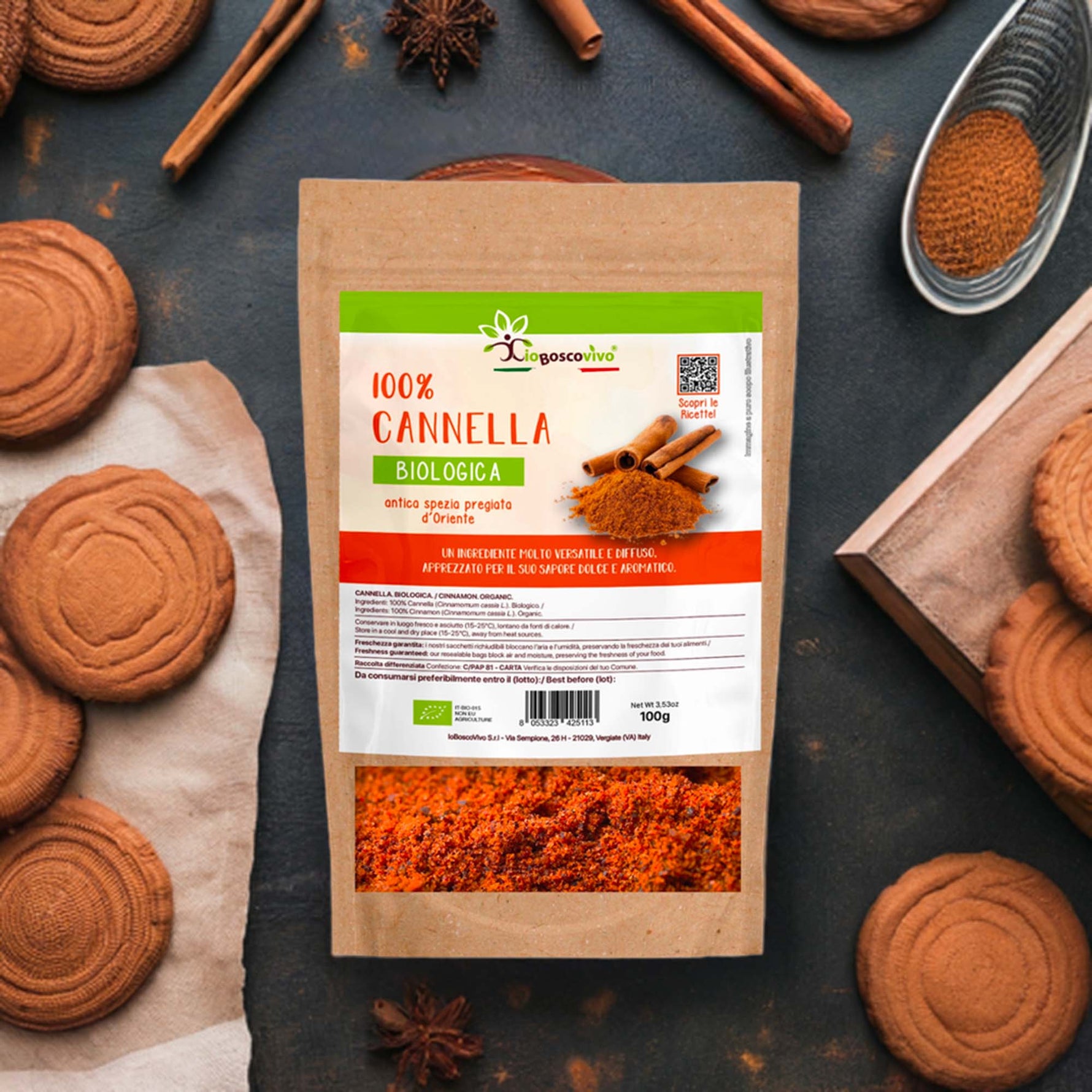 100% Cannella in polvere BIO - 100g - Terramia