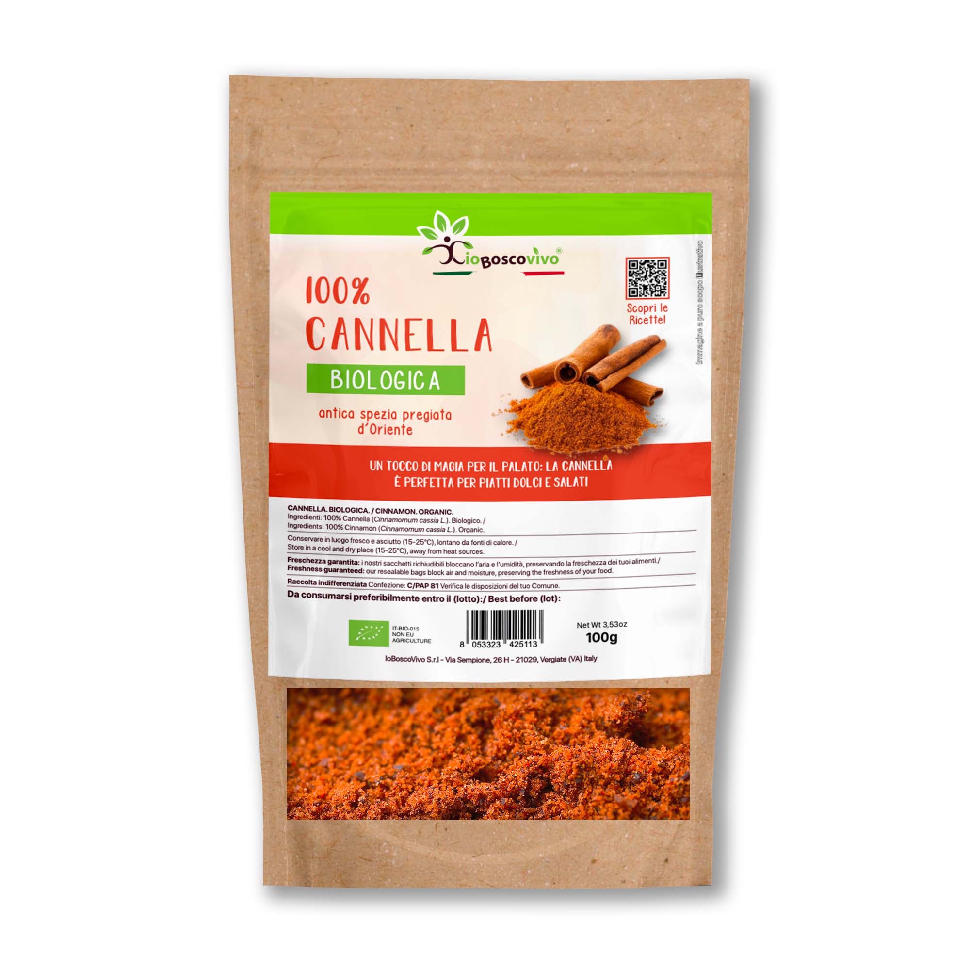 100% Cannella in polvere BIO - 100g - Terramia