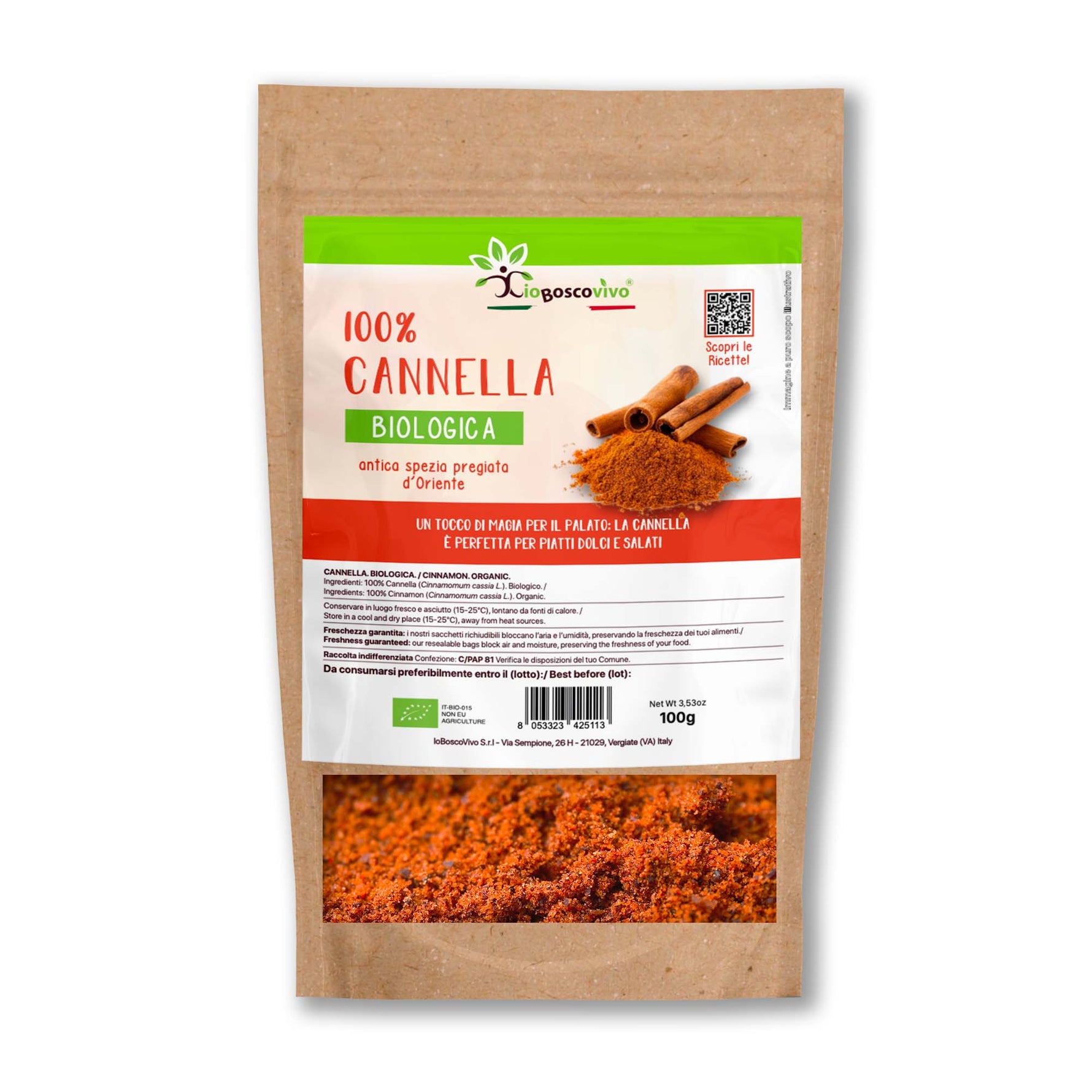 100% Cannella in polvere BIO - 100g - Terramia