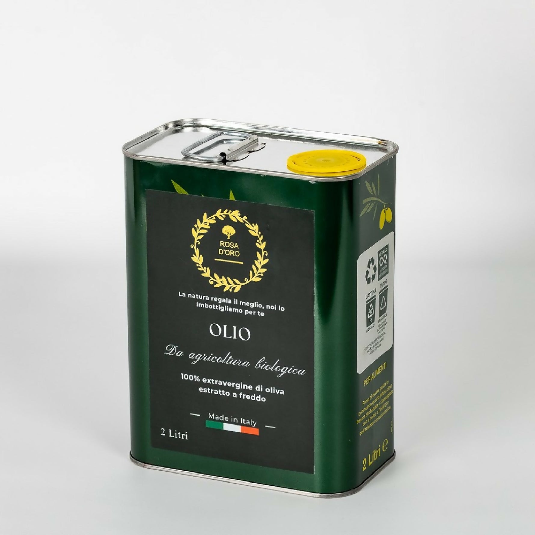 2 LITRI - OLIO EXTRAVERGINE D'OLIVA ROSA D'ORO - Terramia