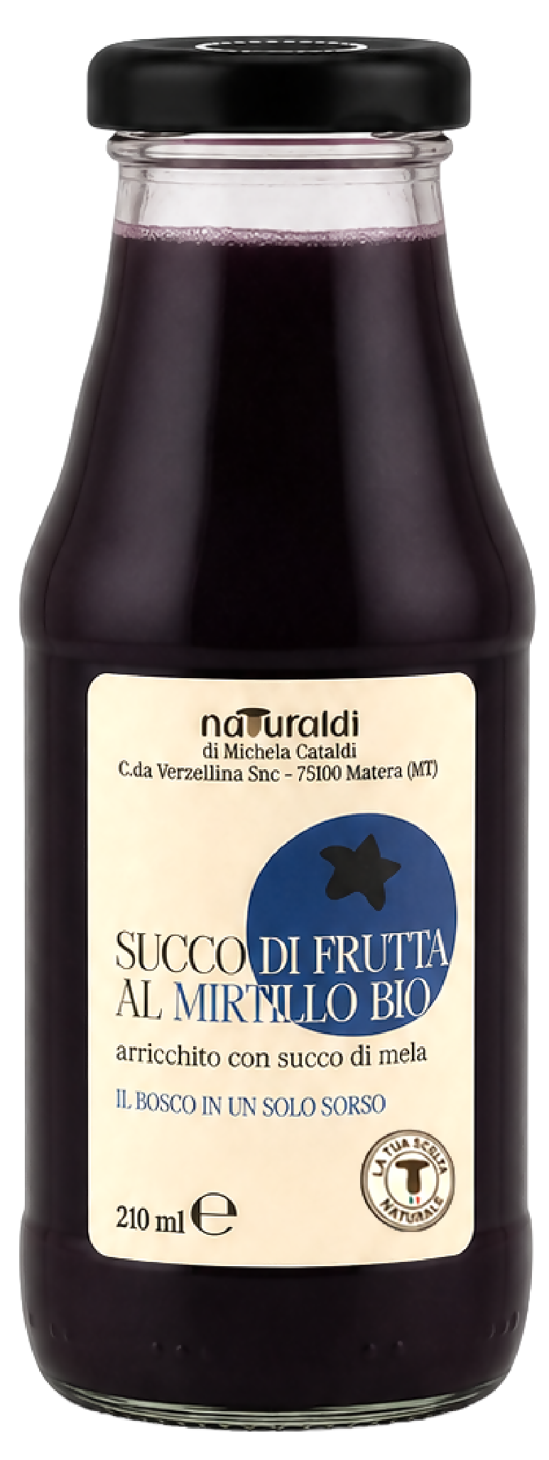Succo di frutta al Mirtillo Bio arricchito con succo di mela 210 ml Naturaldi