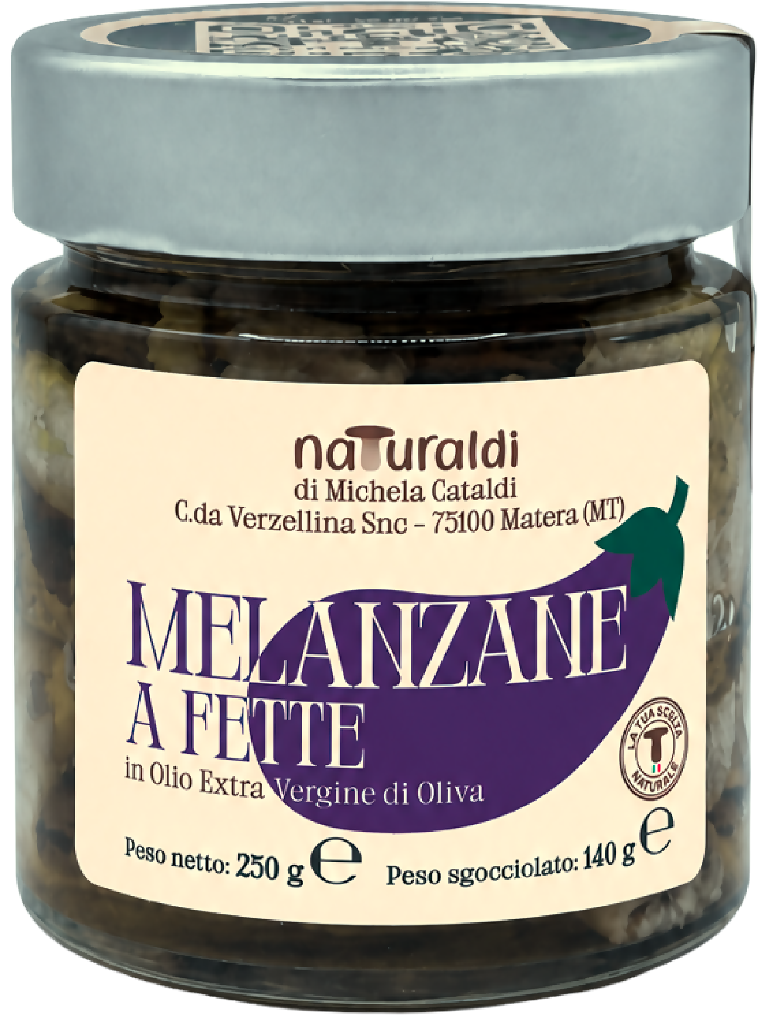 Melanzane a fette sott'olio 250 g Naturaldi