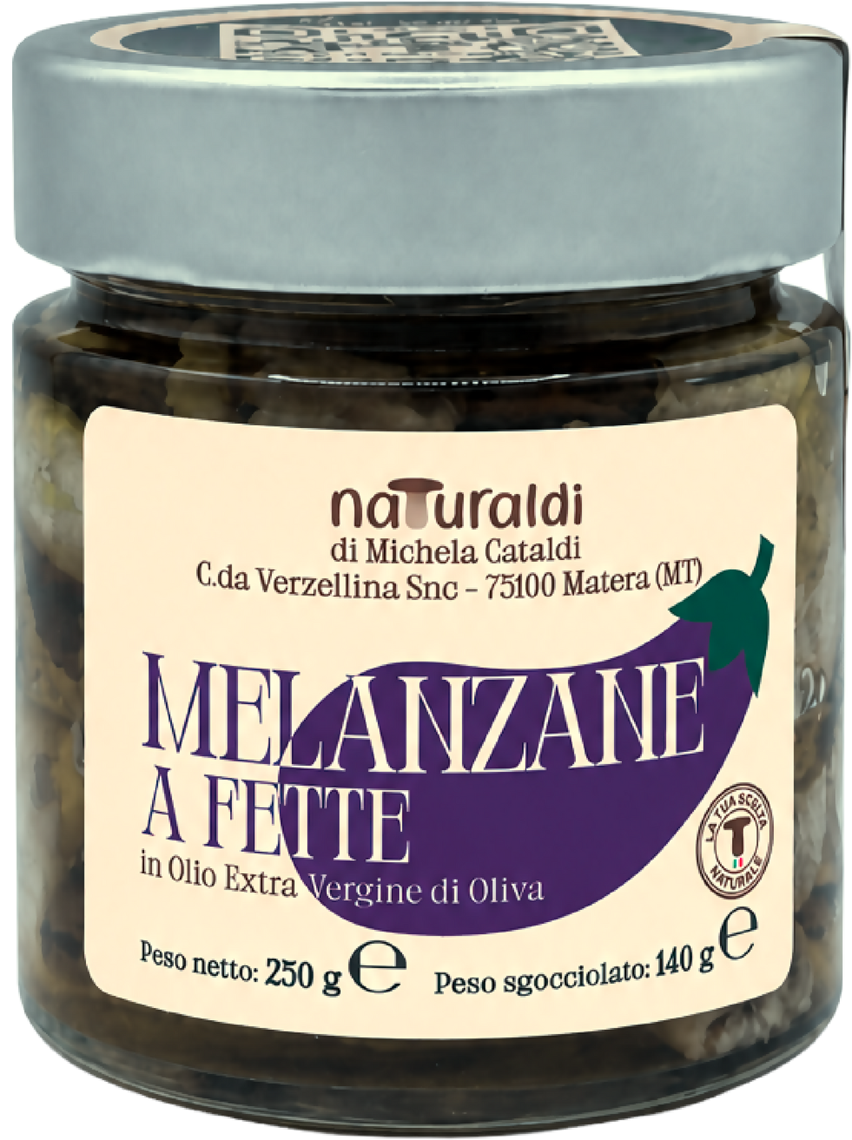 Melanzane a fette sott'olio 250 g Naturaldi