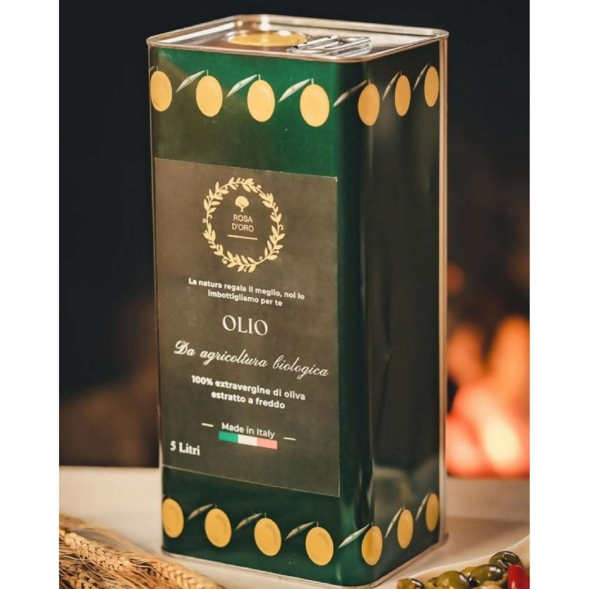 5 LITRI - OLIO EXTRAVERGINE D'OLIVA ROSA D'ORO - Terramia