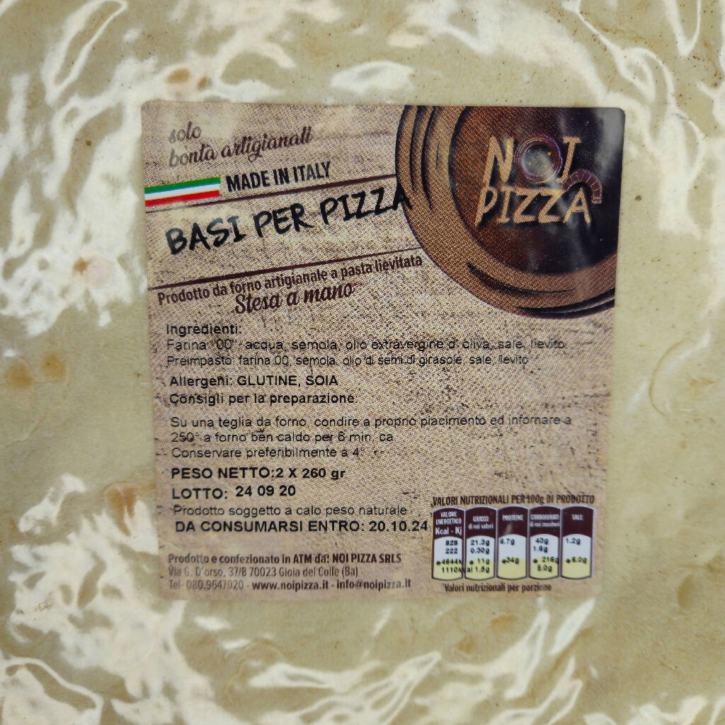 Base per pizza NOI Pizza - confezione da 2 pezzi - Terramia