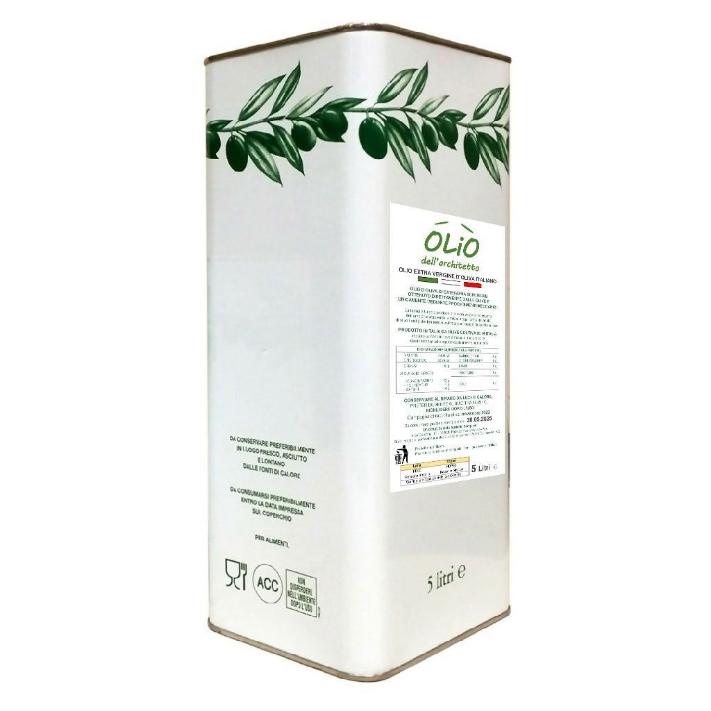 Olio dell'Architetto Olio extravergine d'oliva 100% Italiano, lattina da 5 litri - Terramia
