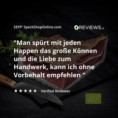 SEPP" Speck Alto Adige IGP biologico - "Il Quartiere" senza sale da cucina