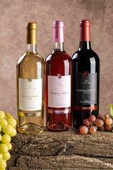 Tris bianco rosato rosso