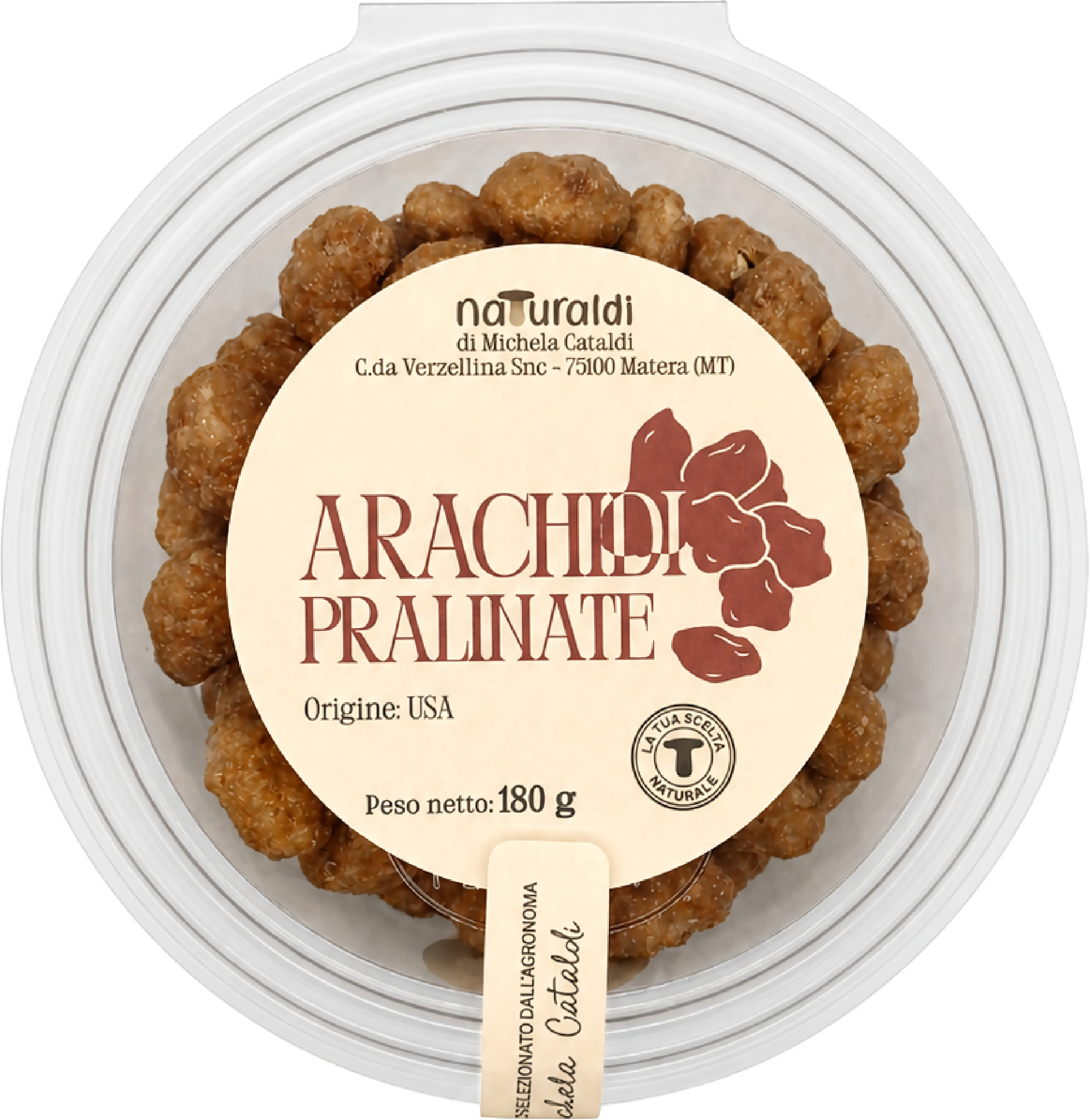 Arachidi pralinate 180 g Naturaldi - Terramia