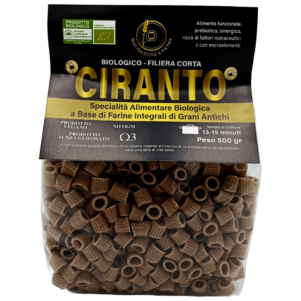 BIOPAN CIRANNA - Ditalini Rigati Integrali 500g - LINEA CIRANTO - Terramia