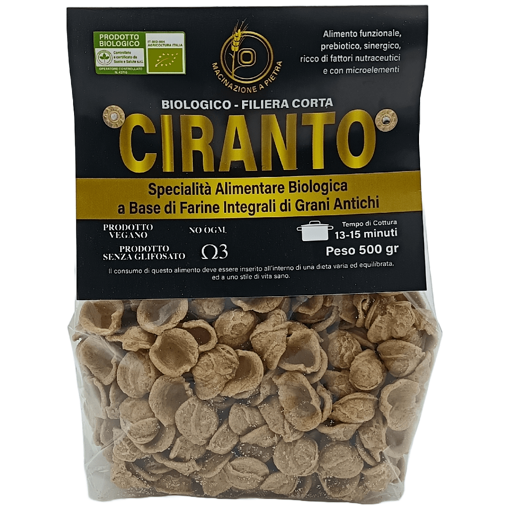 BIOPAN CIRANNA - Orecchiette Integrali 500g - LINEA CIRANTO - Terramia