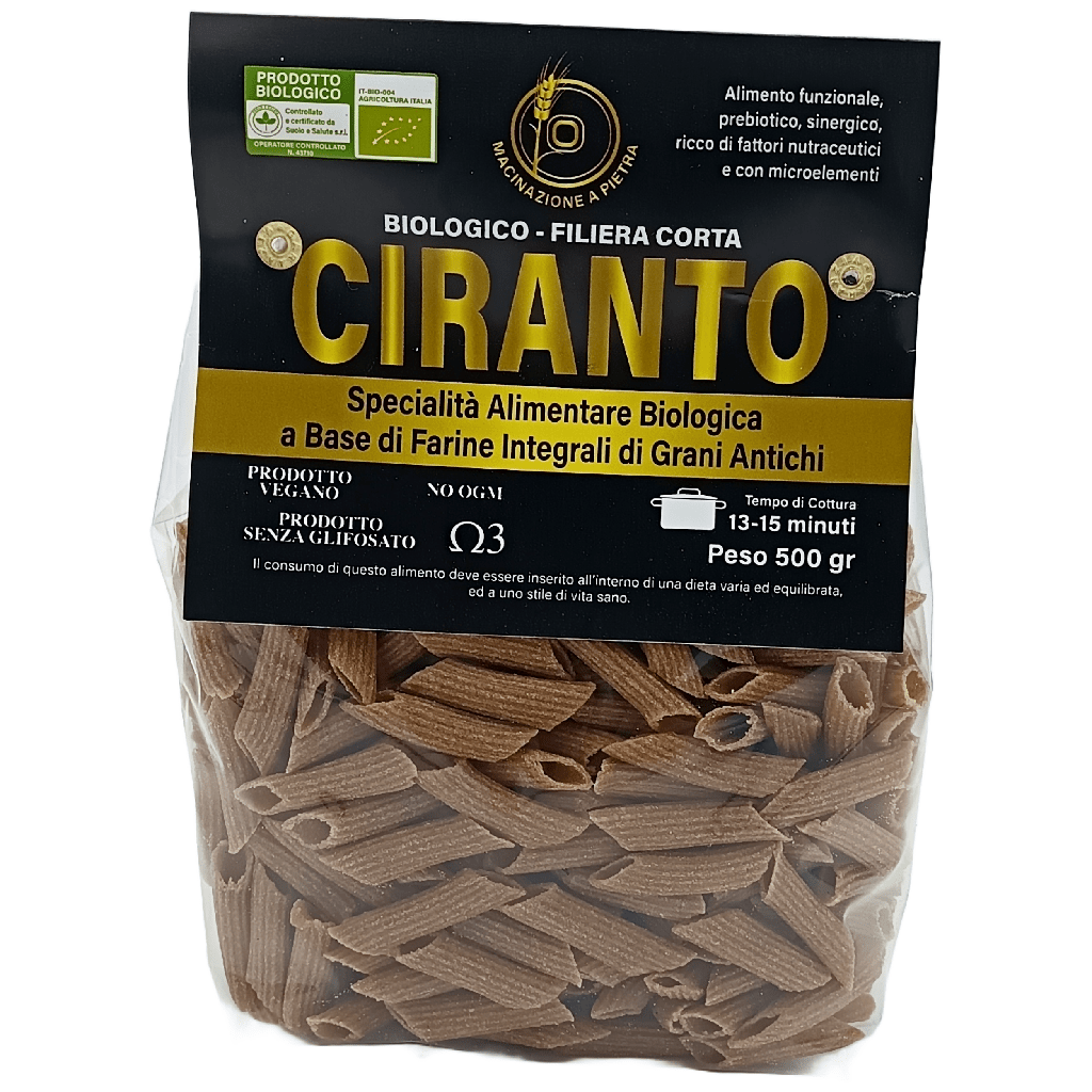 BIOPAN CIRANNA - Pennette Rigate Integrali 500g - LINEA CIRANTO - Terramia