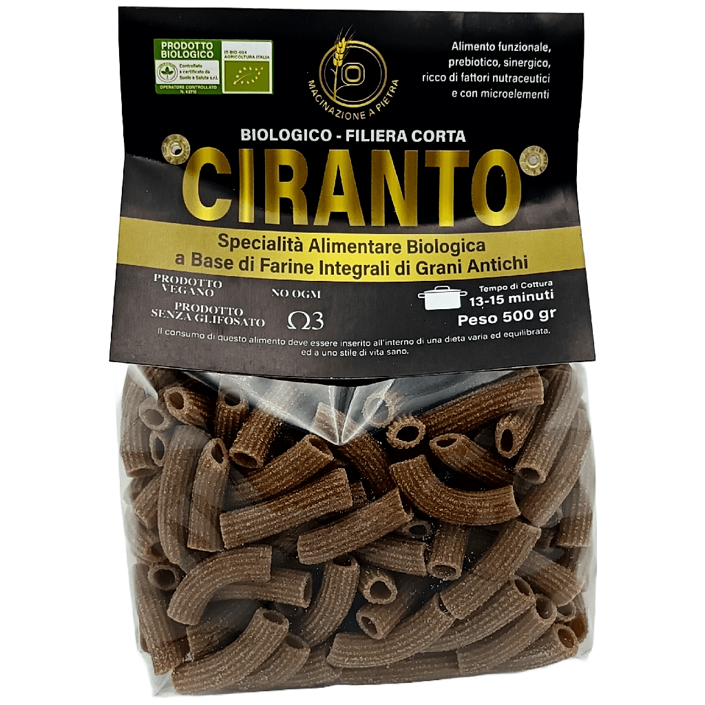BIOPAN CIRANNA - Sedanini Rigati Integrali 500g - LINEA CIRANTO - Terramia