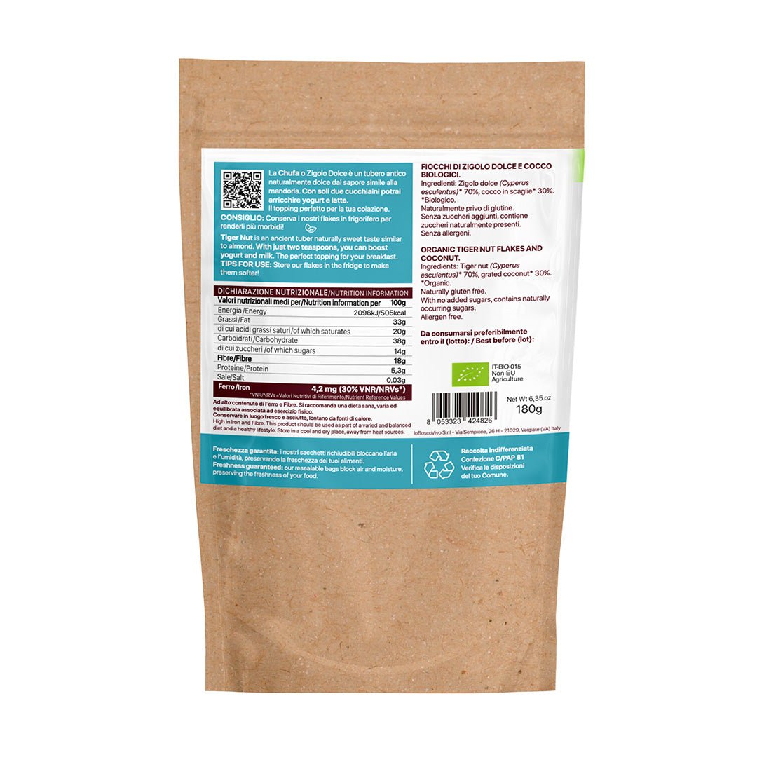 Chufa Flakes al Cocco BIO | Fiocchi da colazione 180g - Terramia