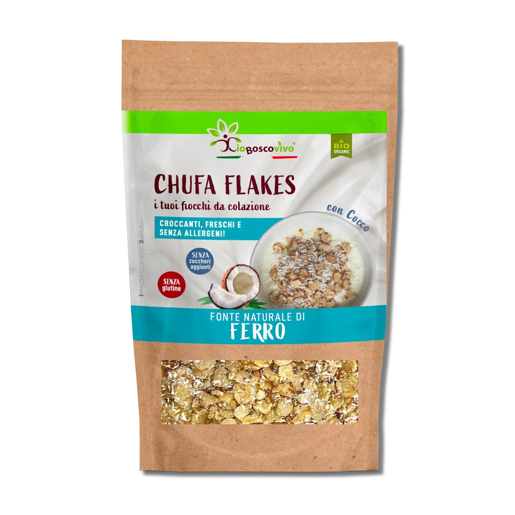 Chufa Flakes al Cocco BIO | Fiocchi da colazione 180g - Terramia