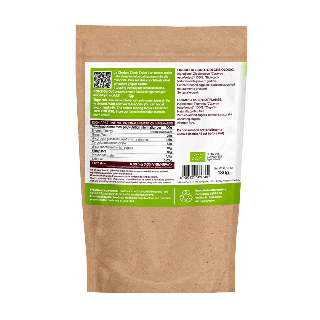 Chufa Flakes al Naturale BIO | Fiocchi da colazione 180g - Terramia