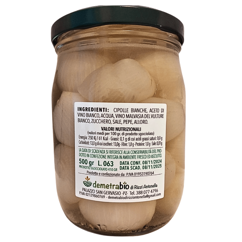 Cipolla bianca in agrodolce 500g retro