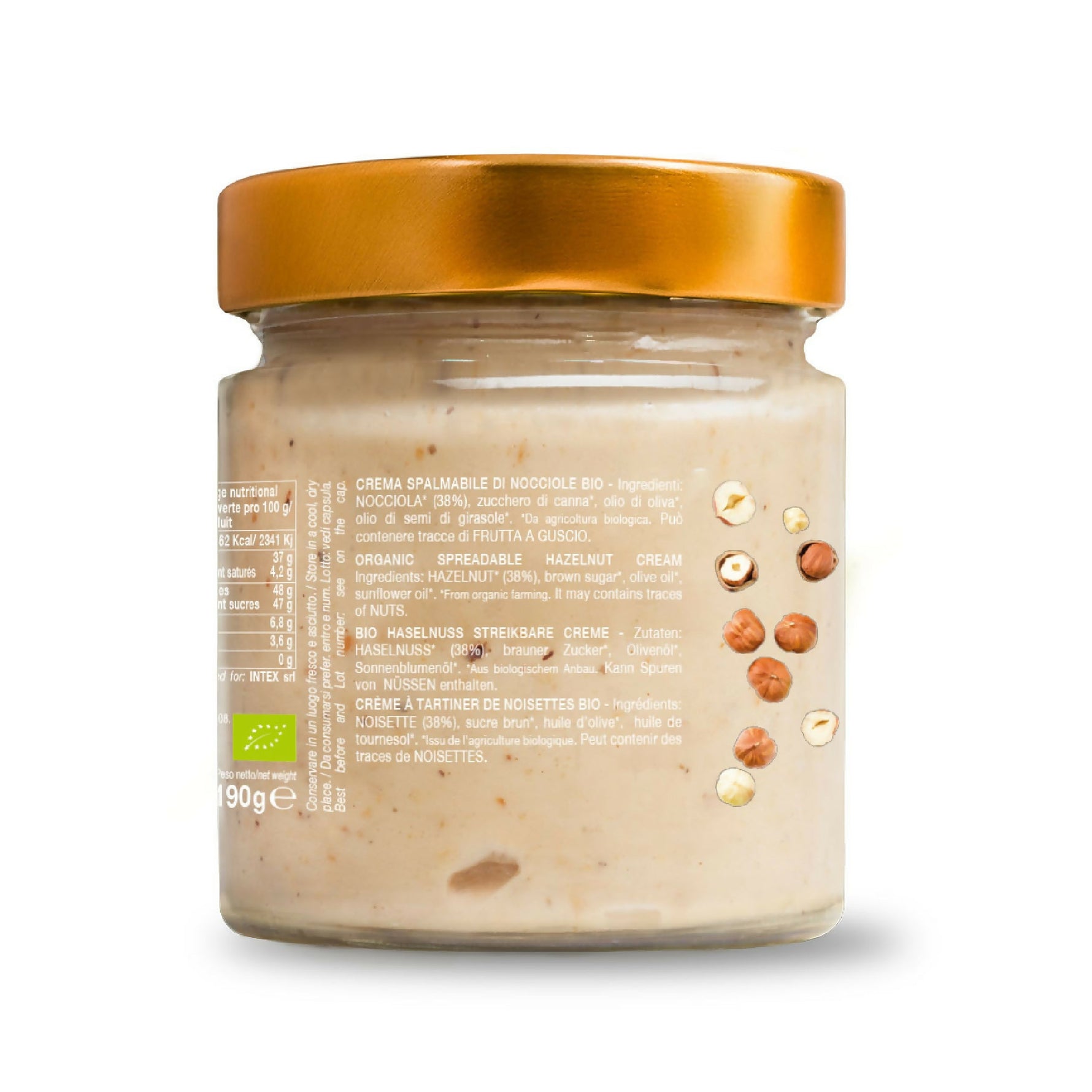 Crema dolce di nocciola bio 190g - Terramia
