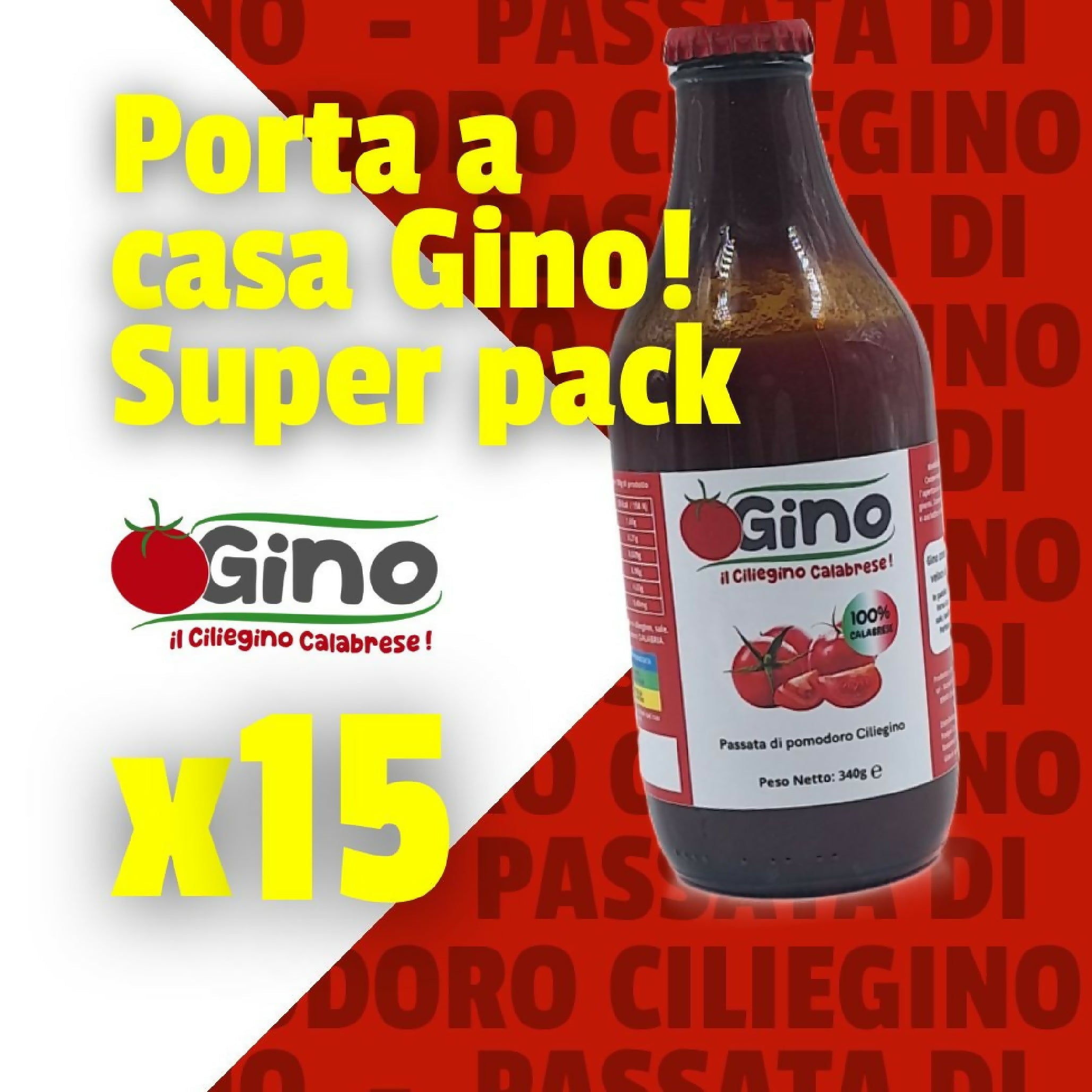 Gino | Passata di pomodoro Super Pack 15 pezzi - Terramia