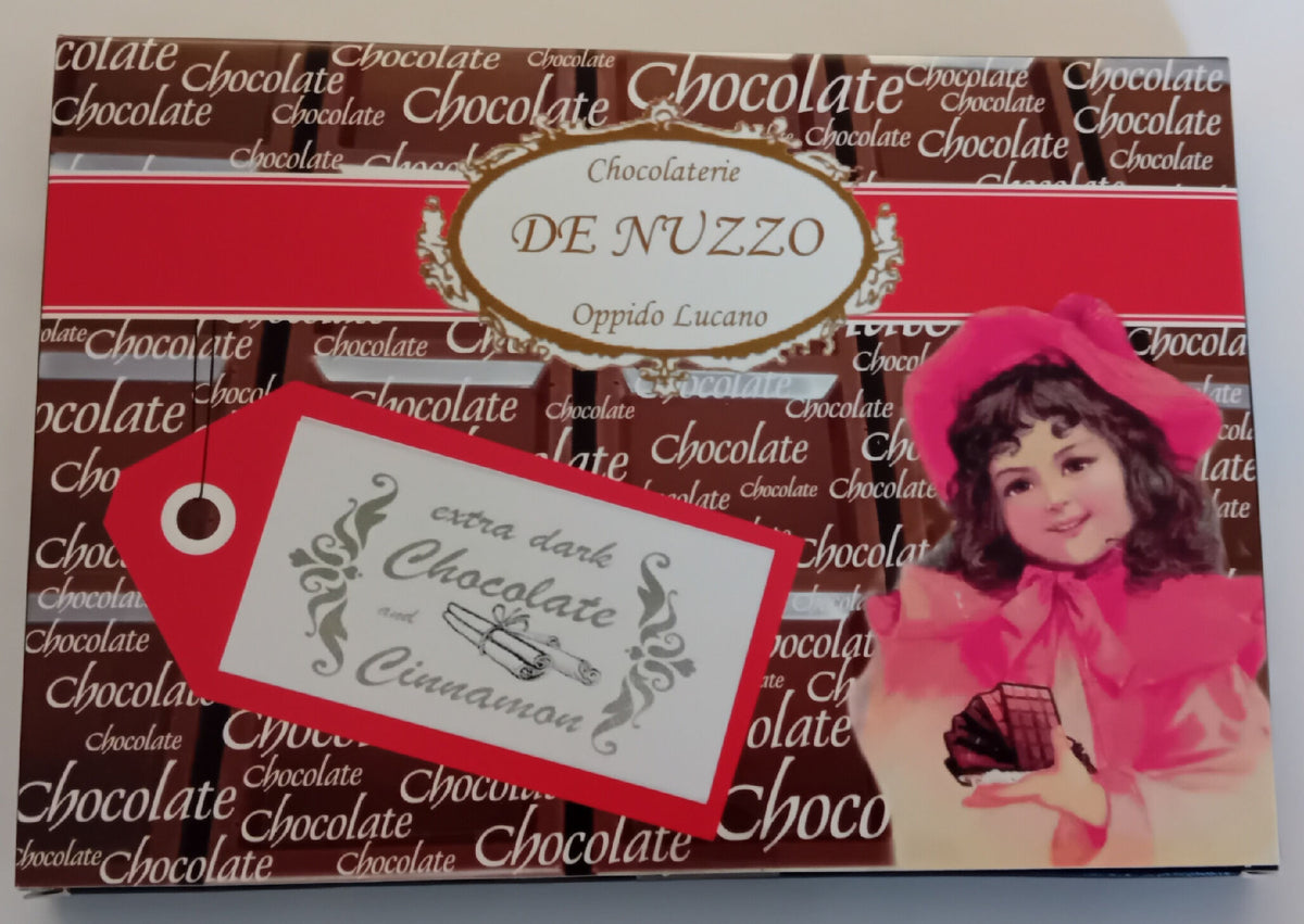 Tavoletta di cioccolato extra fondente e cannella grammi 100