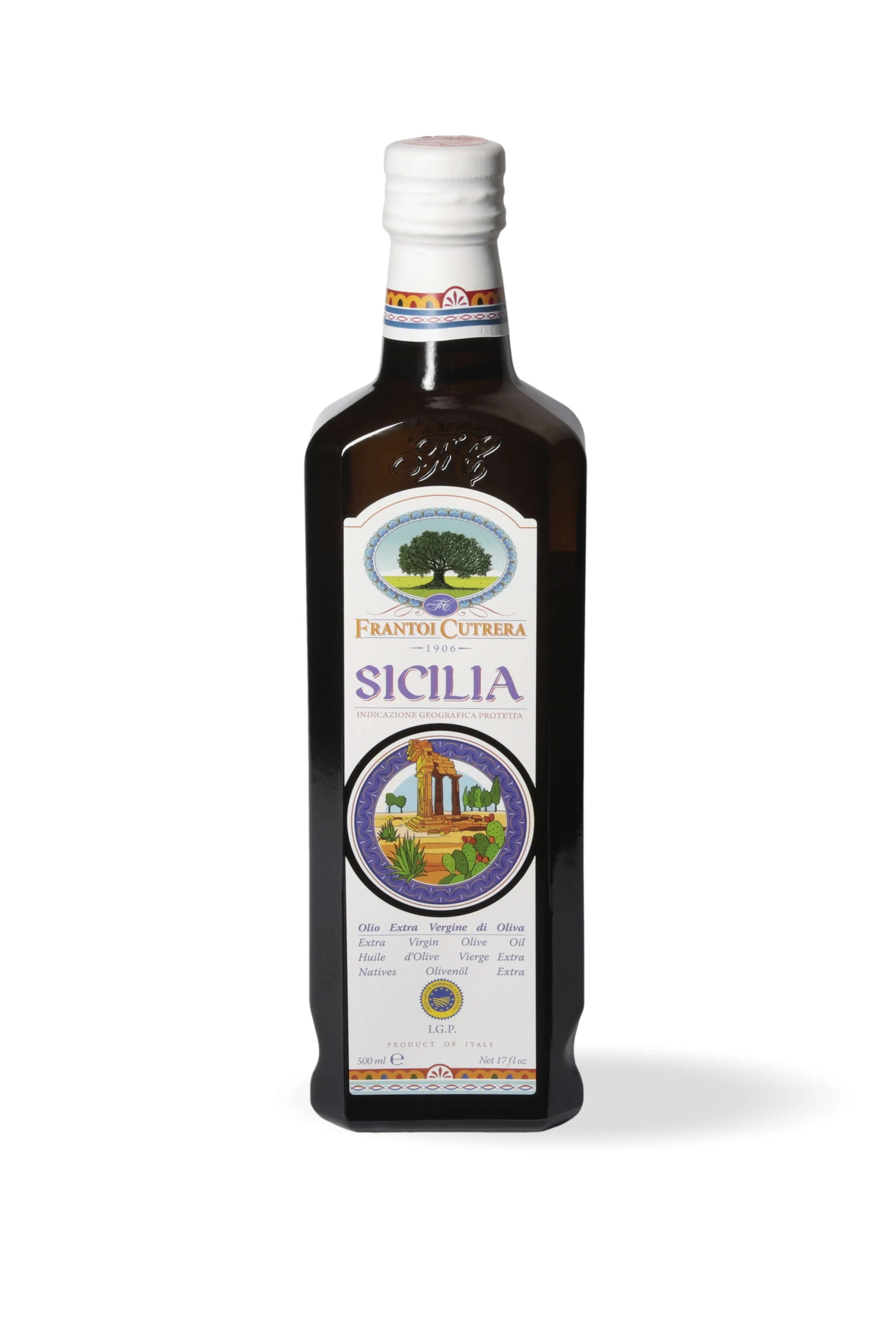 IGP Sicilia - Olio Extravergine di Oliva Siciliano - Confezione da 6 Bottiglie - Terramia