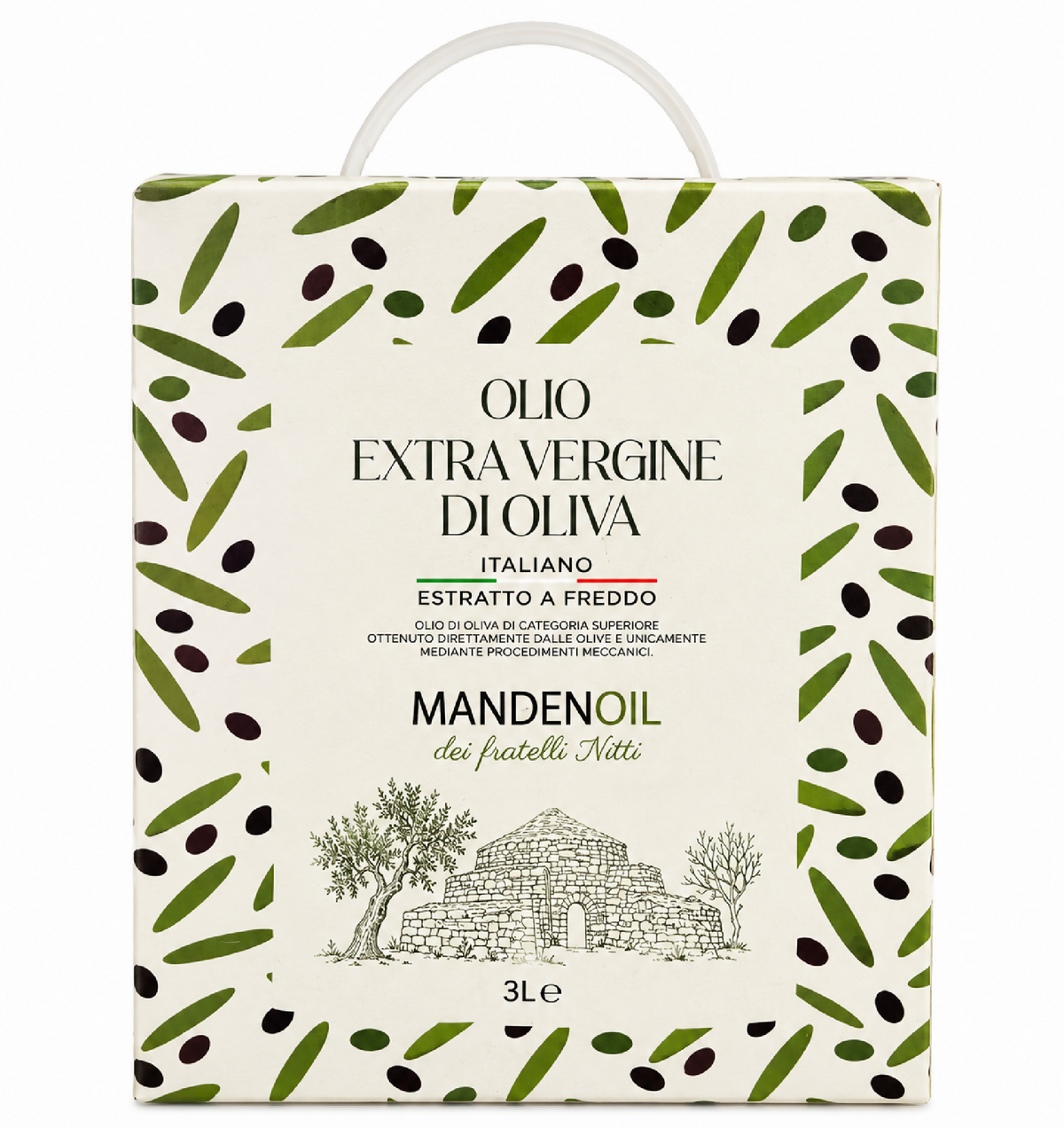 Olio Extravergine di Oliva 100% Coratina in Bag in Box - Puglia