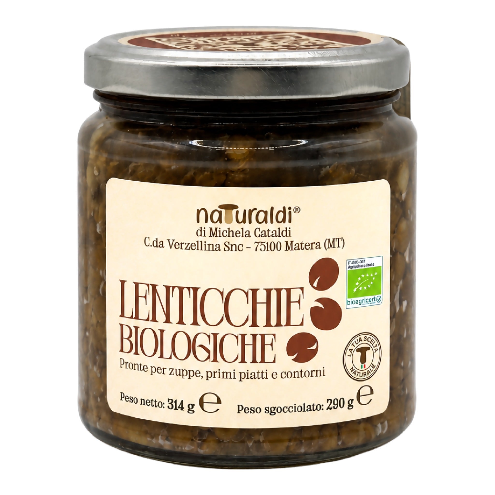 Lenticchie Biologiche 314 g Naturaldi - Terramia