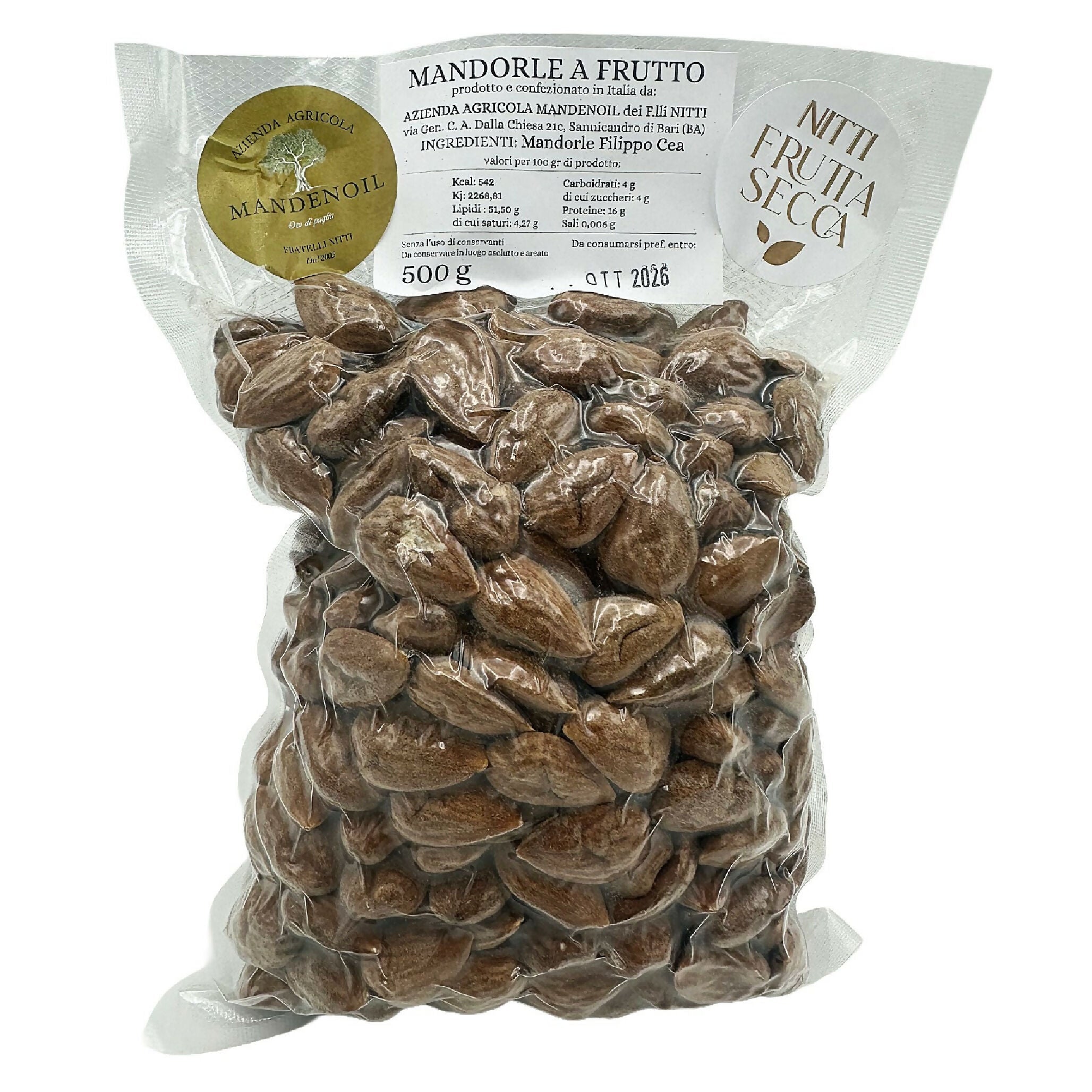 mandorle in noccioli 500g azienda agricola Mandenoil F.lli Nitti - Terramia