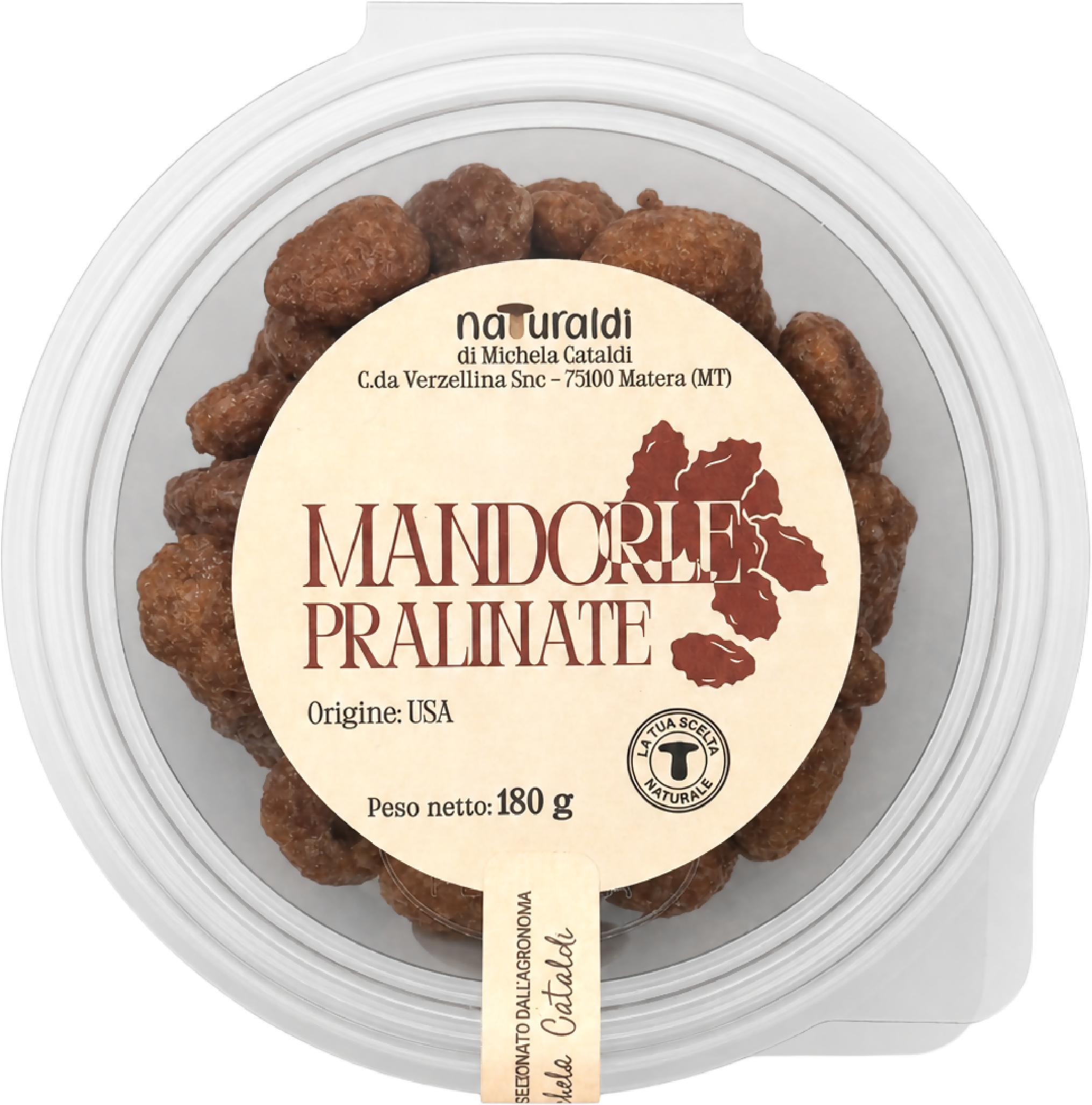 Mandorle pralinate 180 g Naturaldi - Terramia