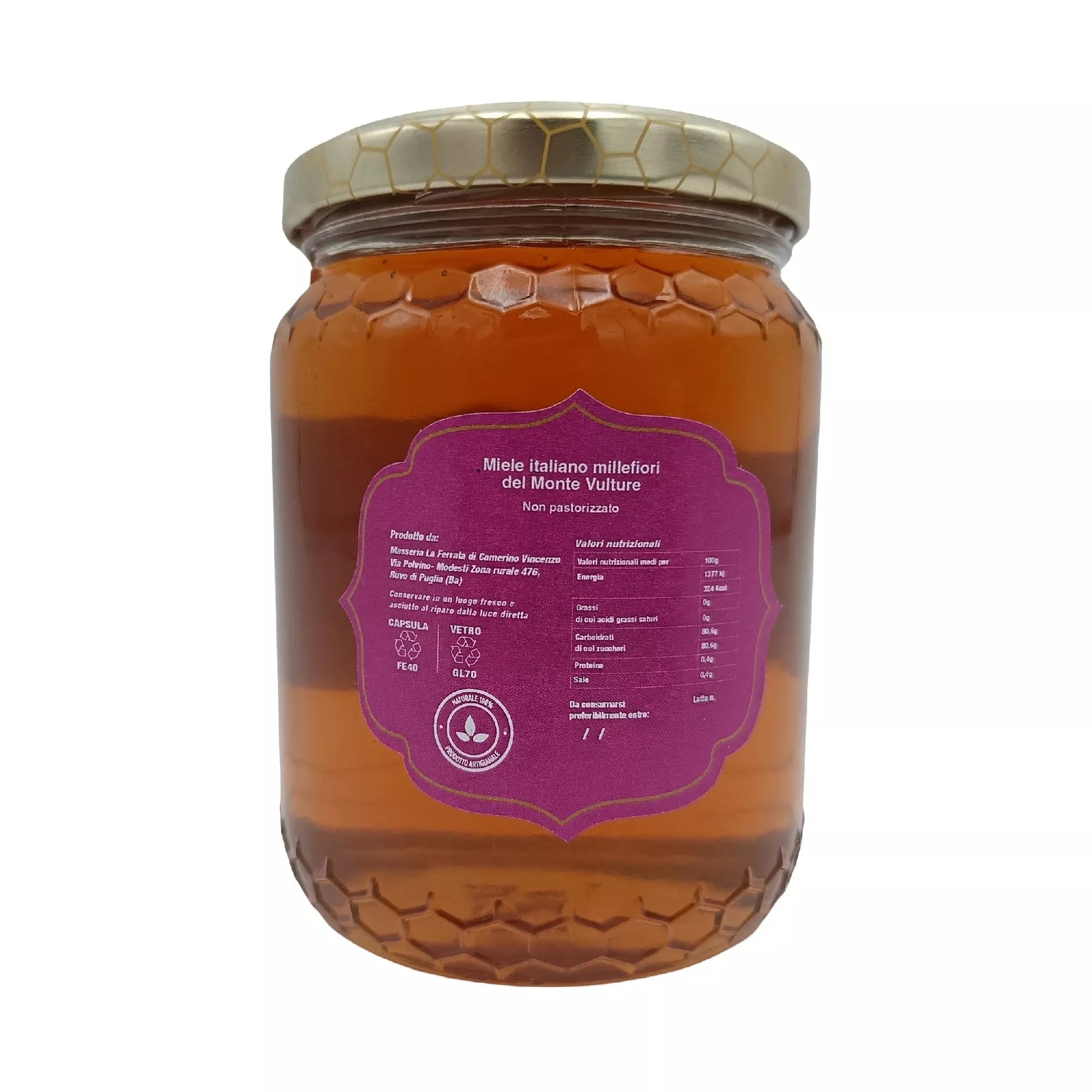 Miele italiano millefiori del Monte Vulture – Masseria La Ferrata - Terramia