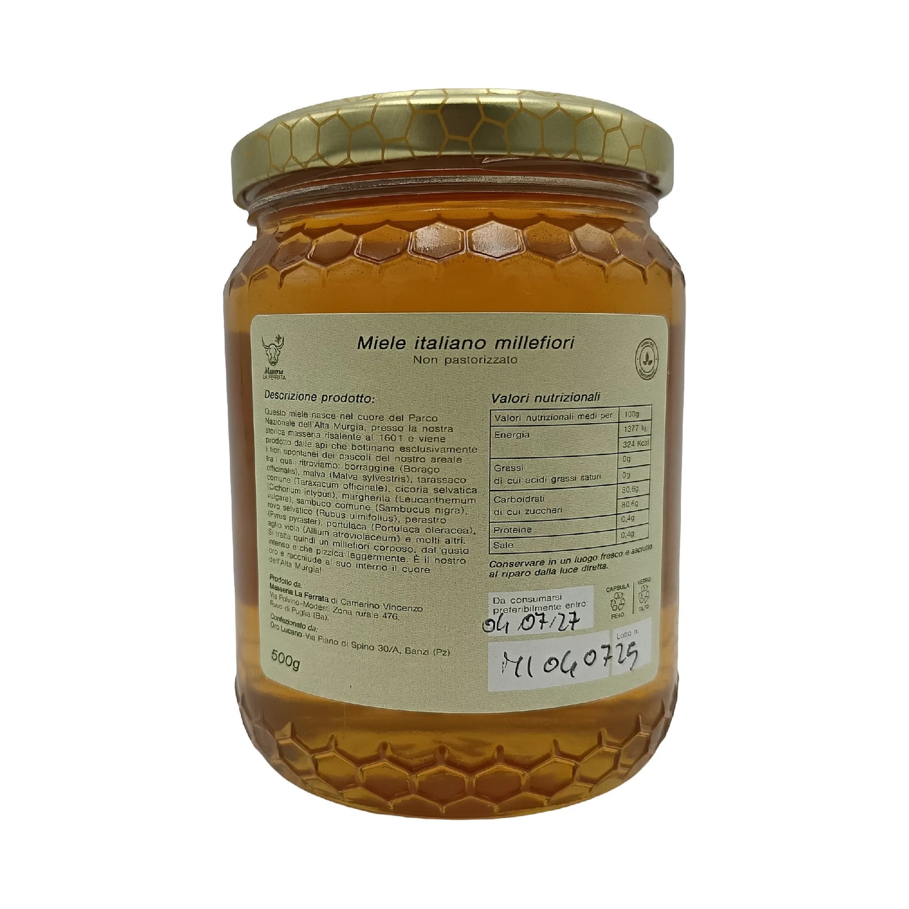 Miele millefiori artigianale dell’Alta Murgia (Ruvo di Puglia) – Masseria La Ferrata - Terramia