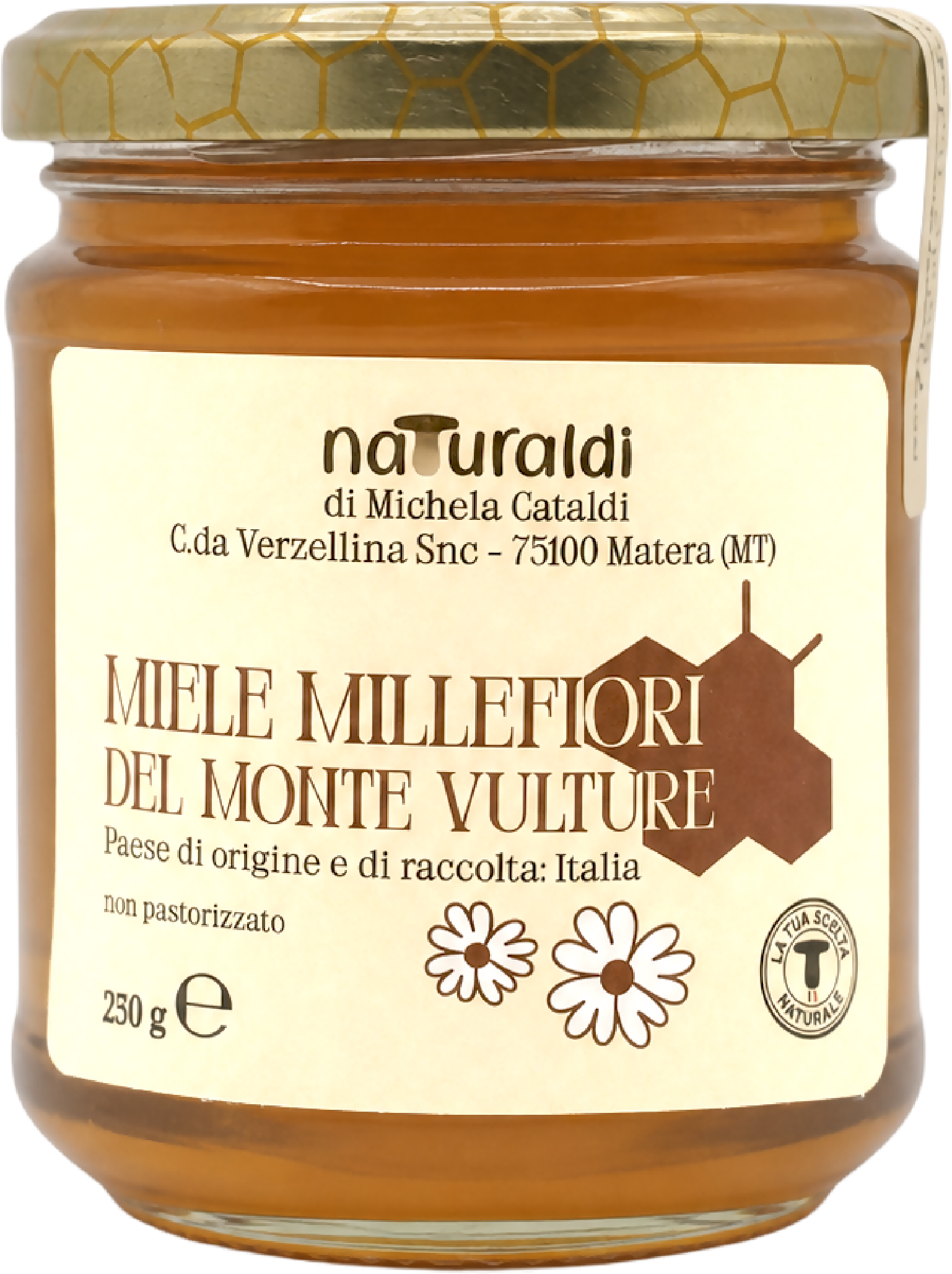 Miele Millefiori del Monte Vulture 250 g Naturaldi - Terramia