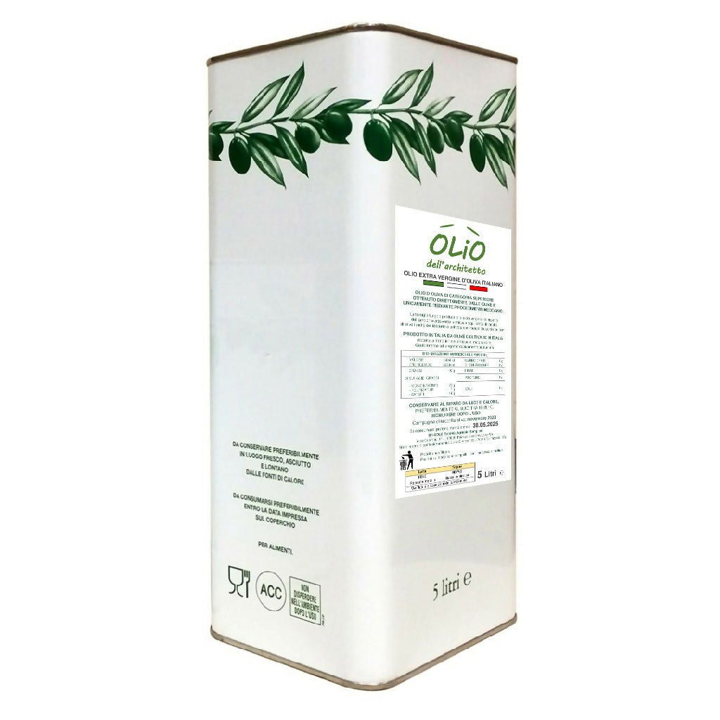 Olio dell'Architetto Olio extravergine d'oliva 100% Italiano, lattina da 5 litri - Terramia
