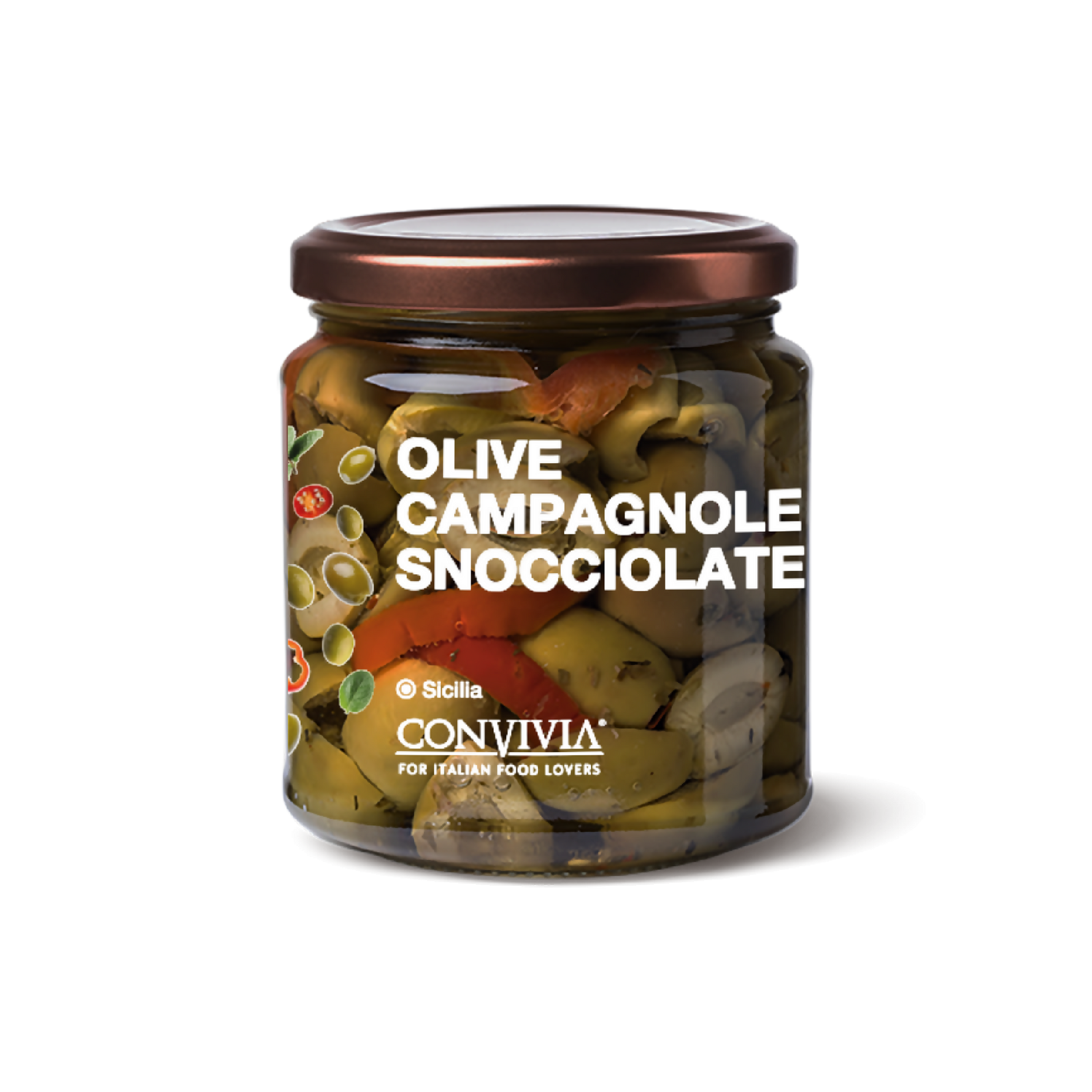 Olive campagnole snocciolate 280g - Terramia