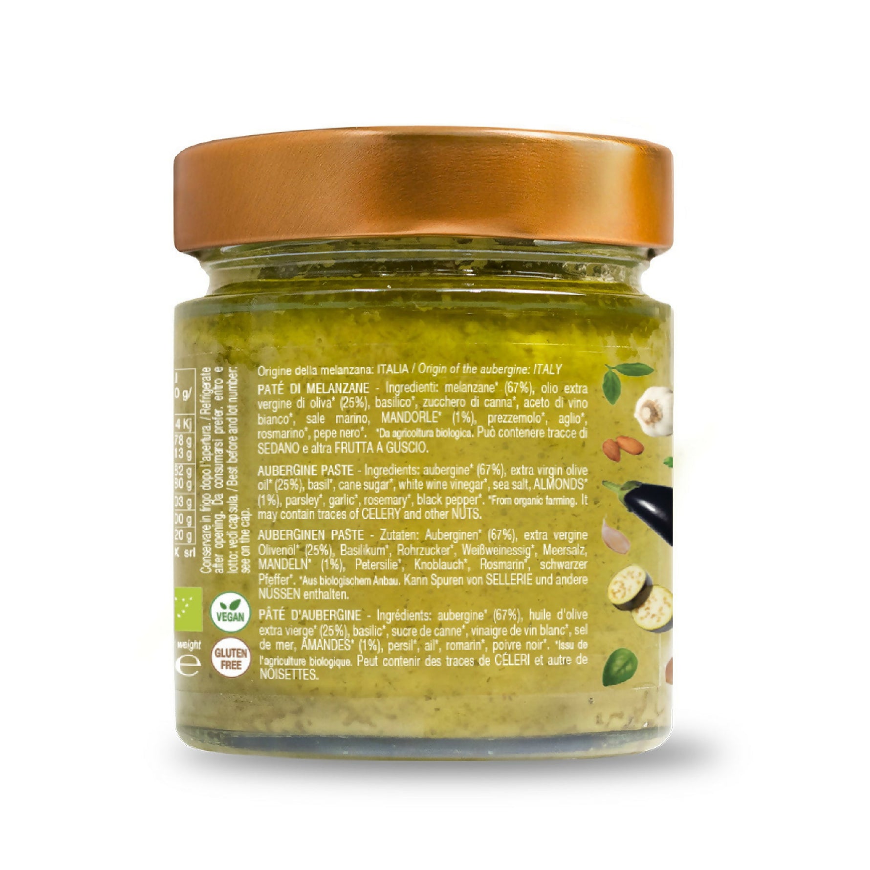 Paté di melanzane bio 190g - Terramia