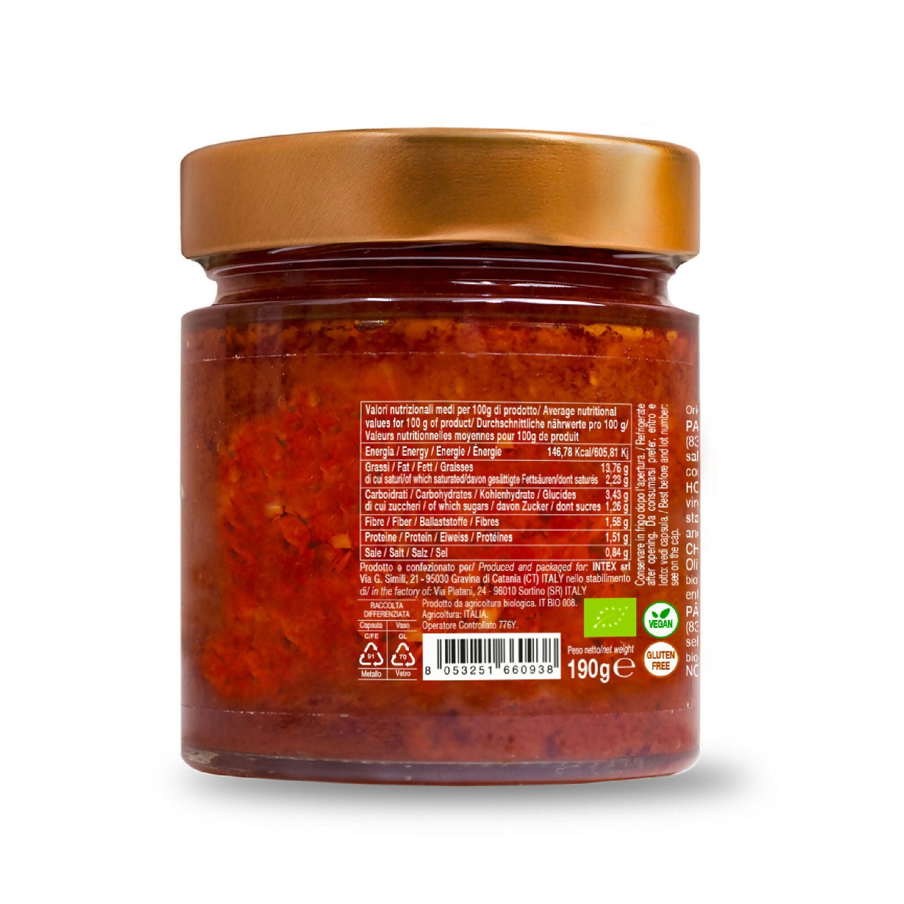 Paté di peperoncino bio 190g - Terramia