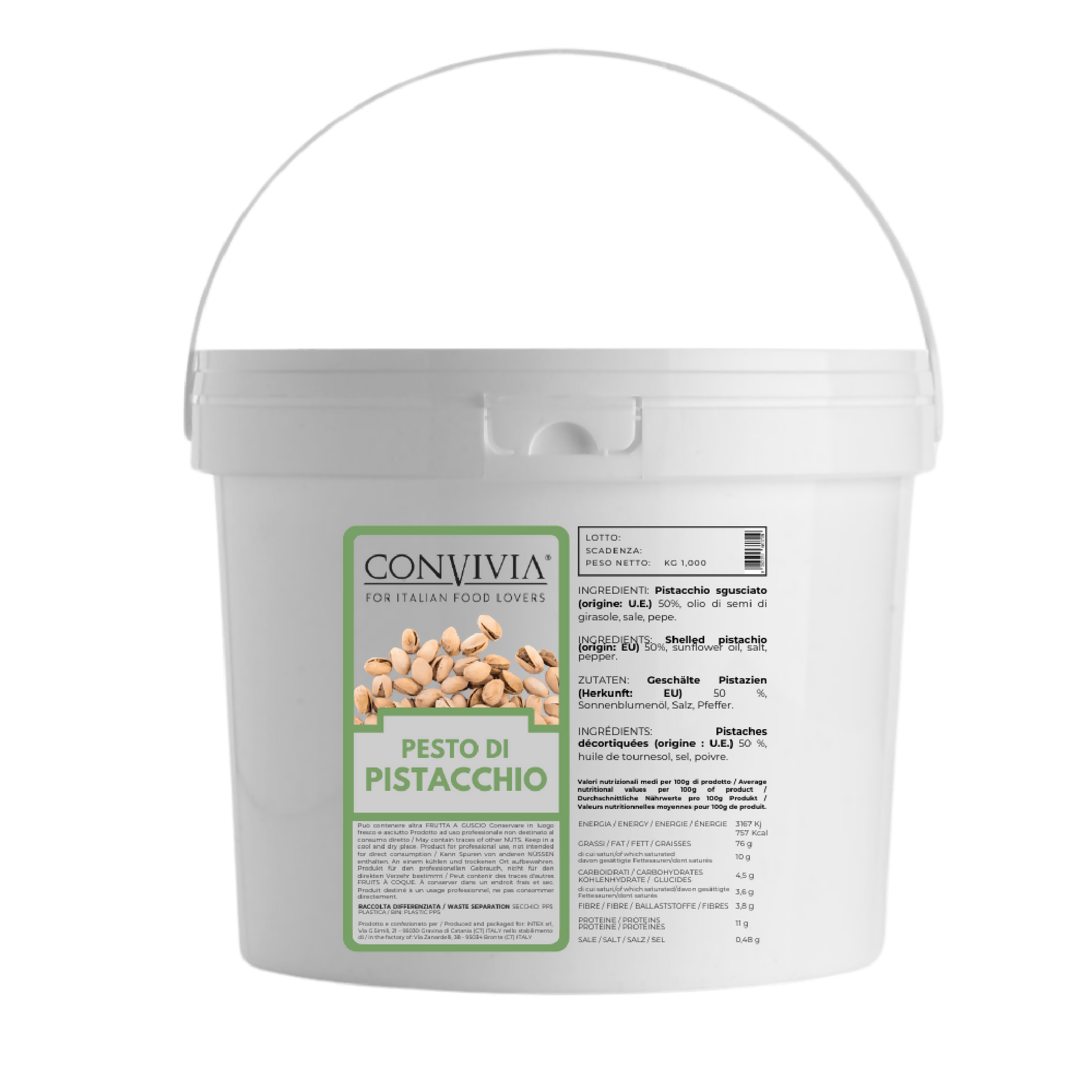 Pesto di Pistacchio 50% 1kg - Terramia