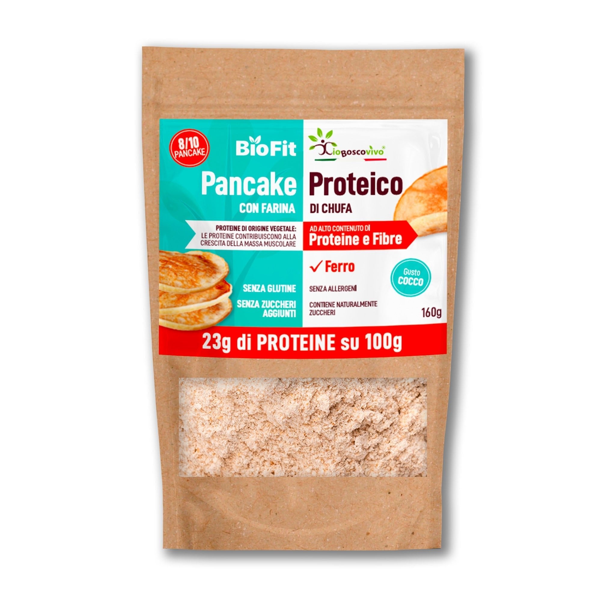 Preparato Bio per Pancake Proteici al Cocco e Chufa Senza Glutine 160g - Terramia