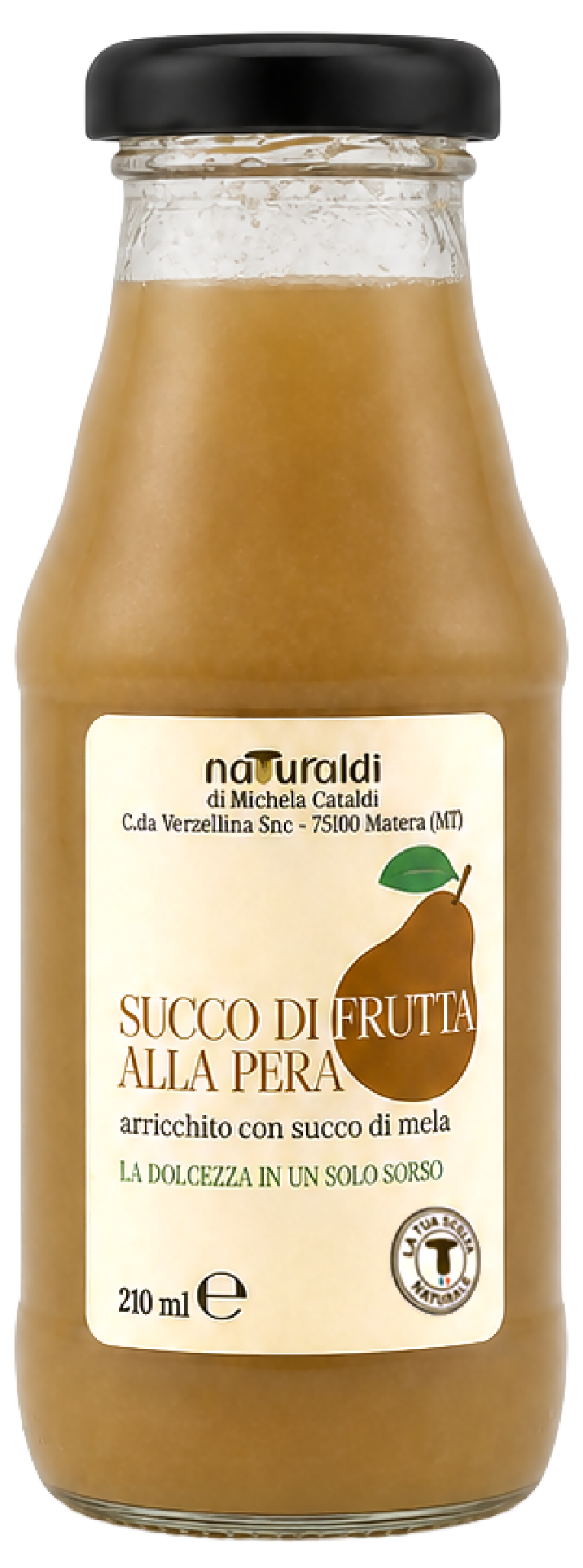 Succo di frutta alla Pera arricchito con succo di mela 210 ml Naturaldi - Terramia