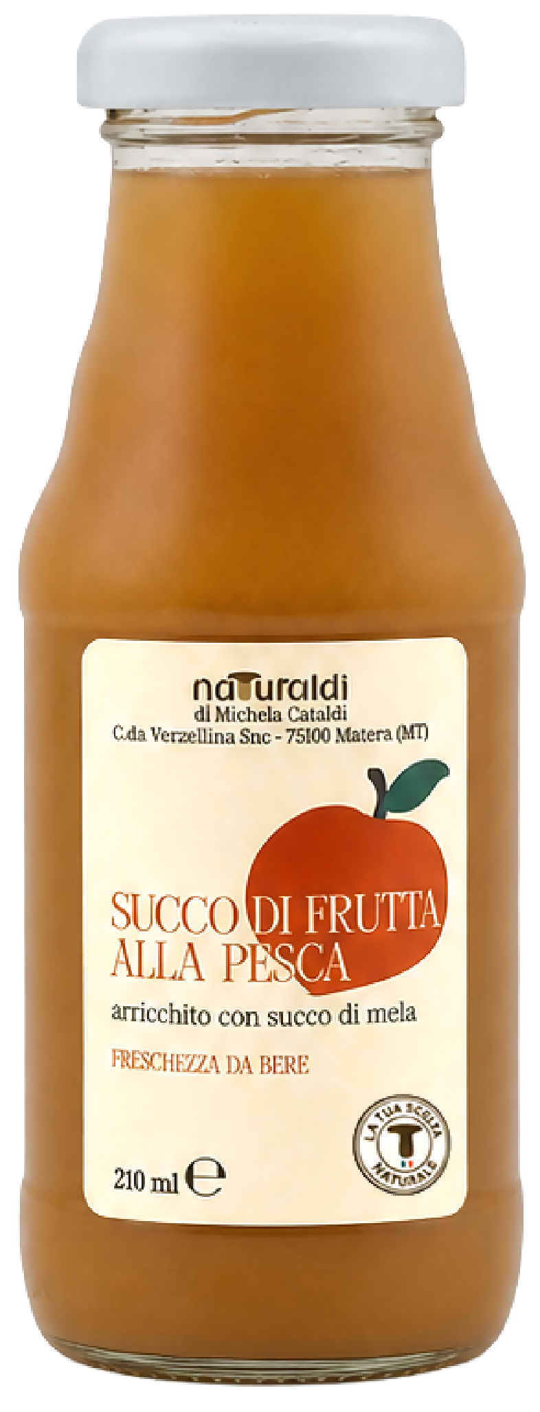 Succo di frutta alla Pesca arricchito con succo di mela 210 ml Naturaldi - Terramia