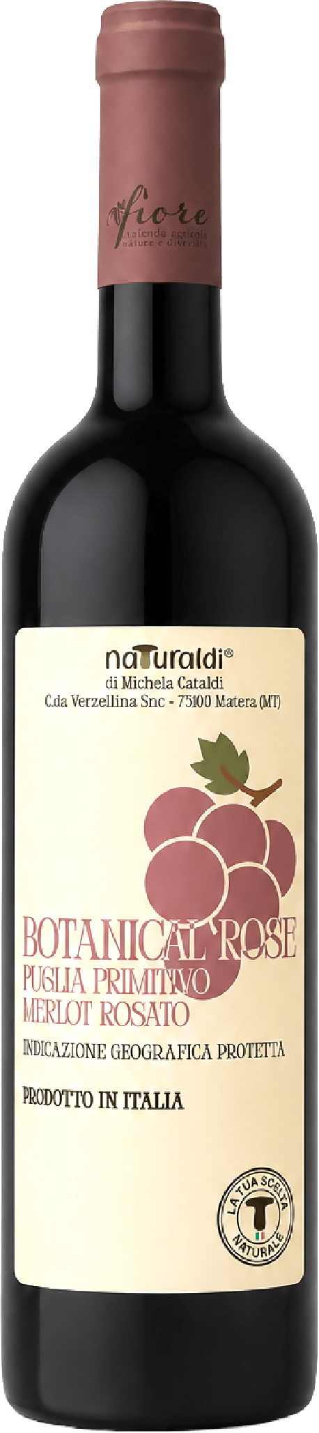 Vino Botanical Rose Puglia Primitivo Merlot Rosato IGP 75 cl Naturaldi - Terramia
