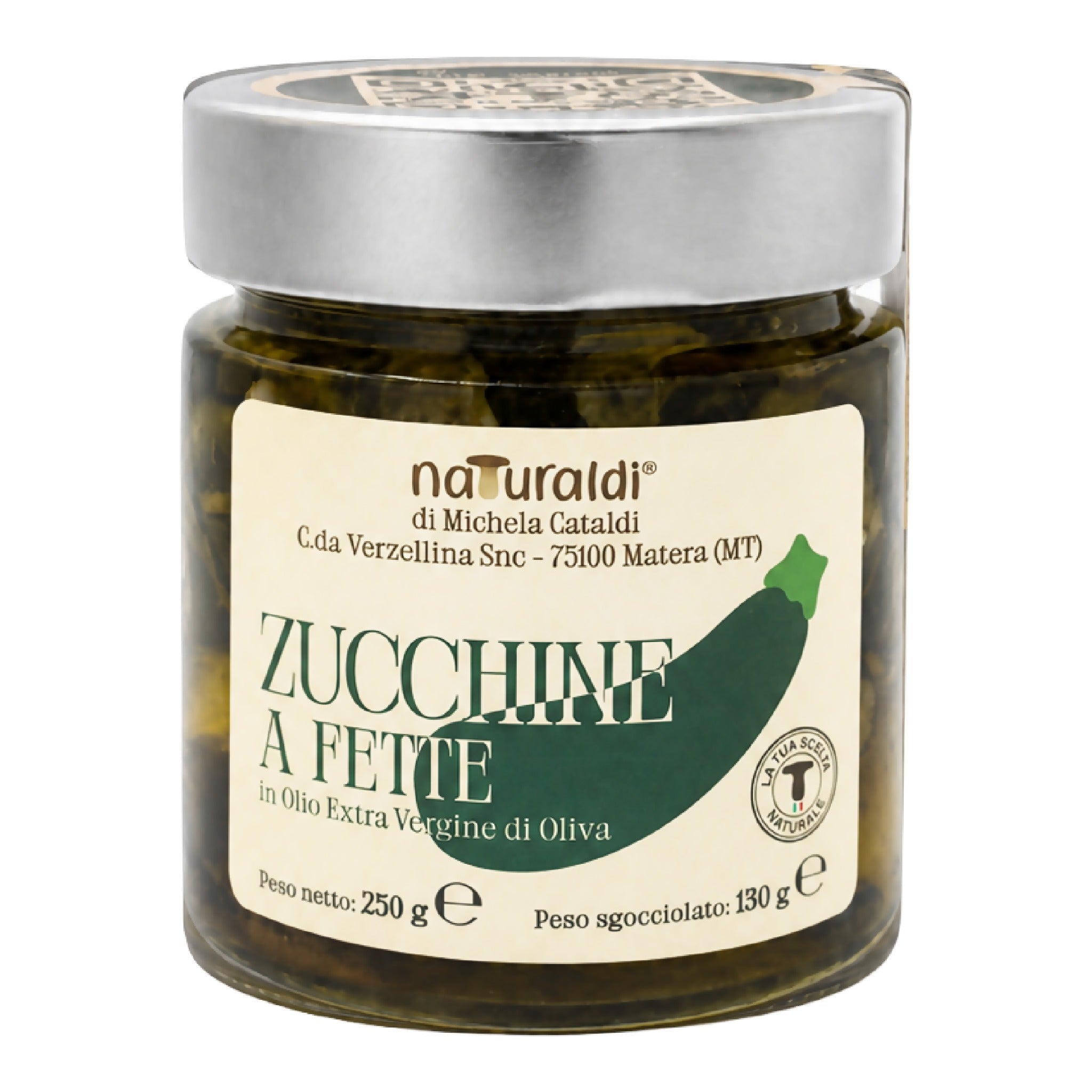 Zucchine a fette sott'olio 250 g Naturaldi - Terramia